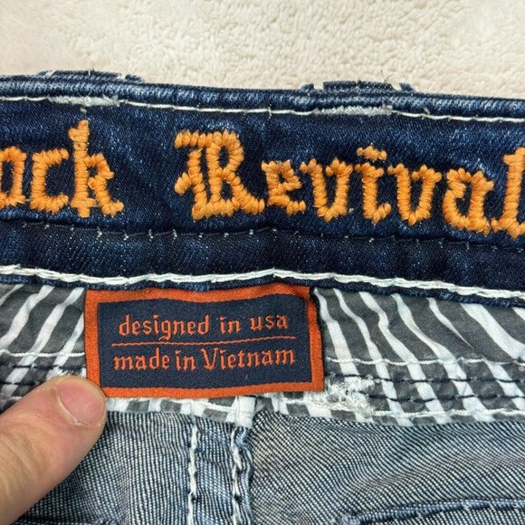 Rock Revival Jeans Skinny Stacey Distressed Low Rise Glittered Women's Size 28 - Picture 11 of 14